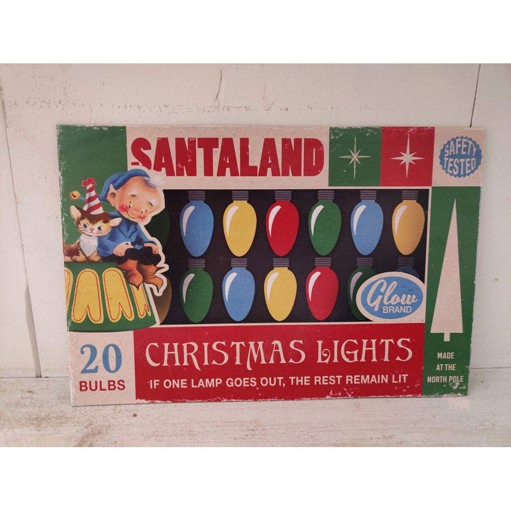 Santaland Christmas Lights Box Art Wood Cutout-2