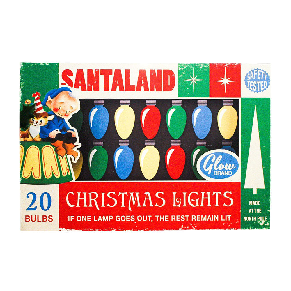 Santaland Christmas Lights Box Art Wood Cutout-0