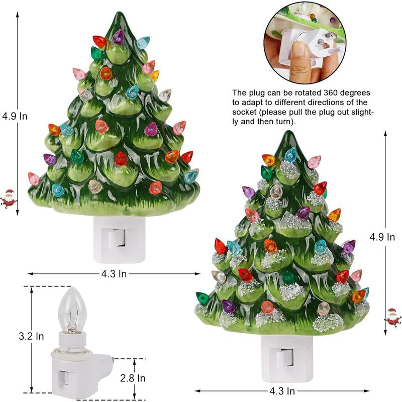 Christmas Tree Lights Lamps Christmas Decoration Night Lights Bedside Lamps Socket Night Lights Holiday Gifts Christmas Gifts