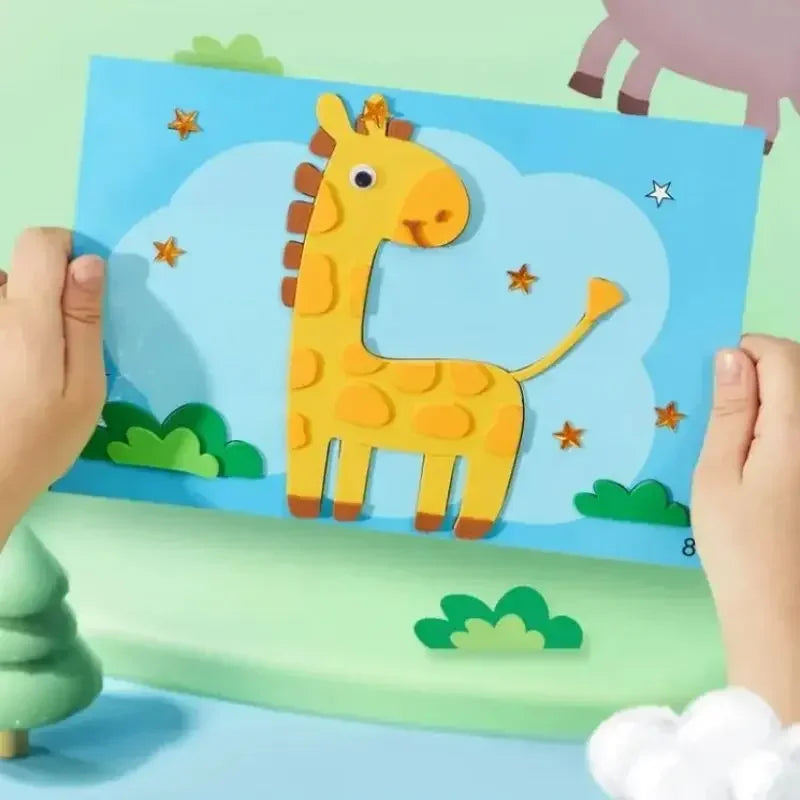 Cartoon Eva Sticker Toys Children'S Puzzle Cartoon Colorful Sticker Set Early Childhood Education Diy Handmade Sticker Set