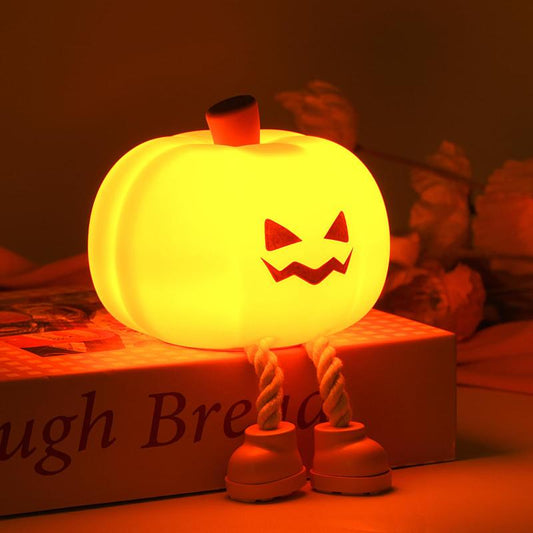Night Light for Kids Lamp,Soft Silicone Cute Pumpkin Night Light, Dimmable LED Warm Lamp for Room,Halloween Christmas Easter Funny Gifts for Women and Kids,Funny Bedroom Decor Cute Room Decor Toy