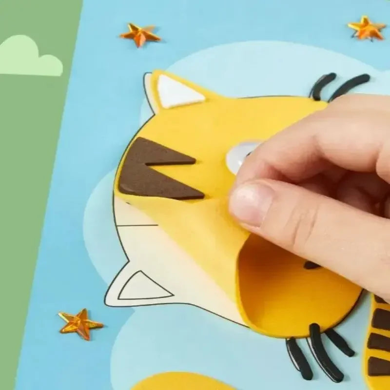 Cartoon Eva Sticker Toys Children'S Puzzle Cartoon Colorful Sticker Set Early Childhood Education Diy Handmade Sticker Set