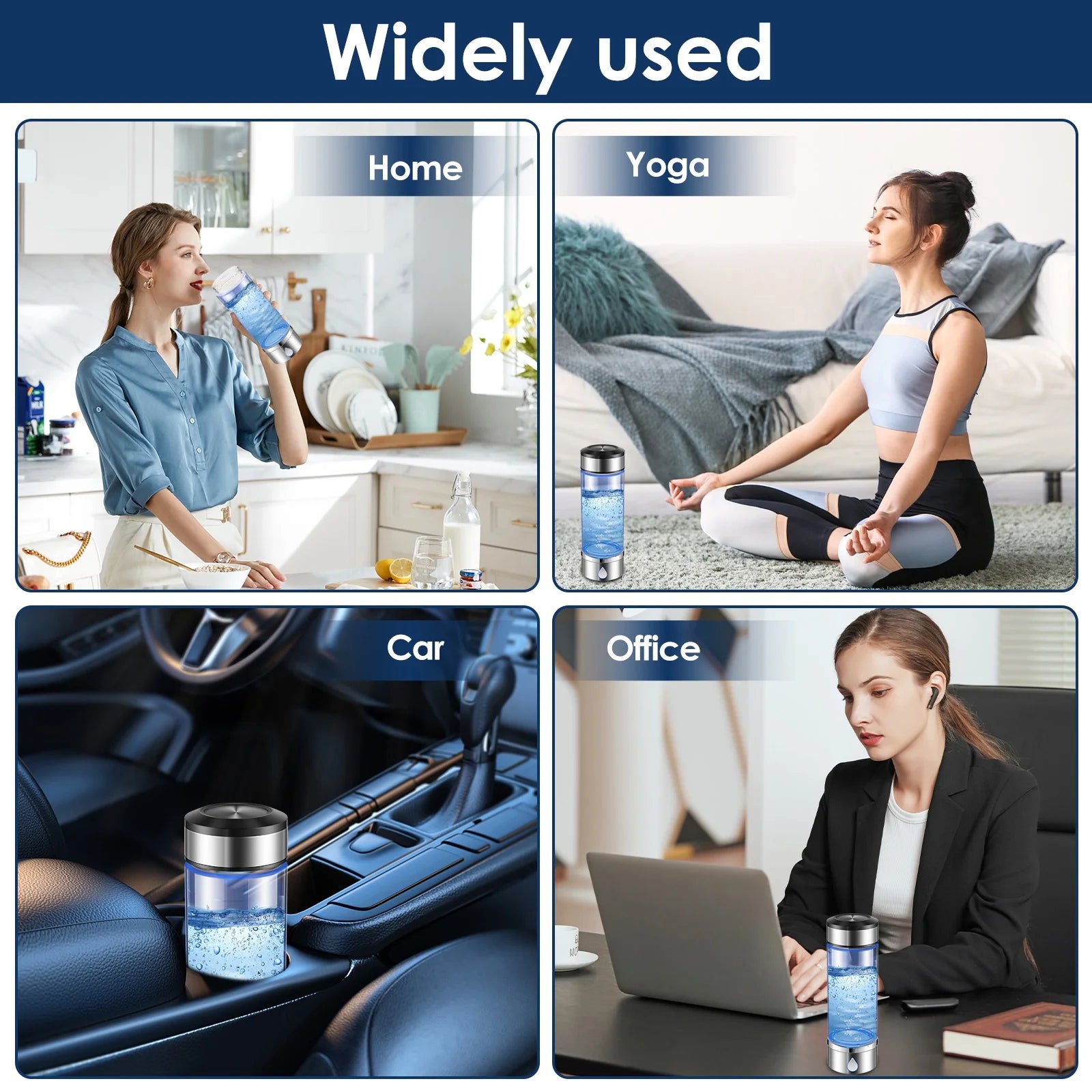 Hydrogen Water Bottle, Portable, Non-Slip, and Good Sealing, 360Ml, Plastic