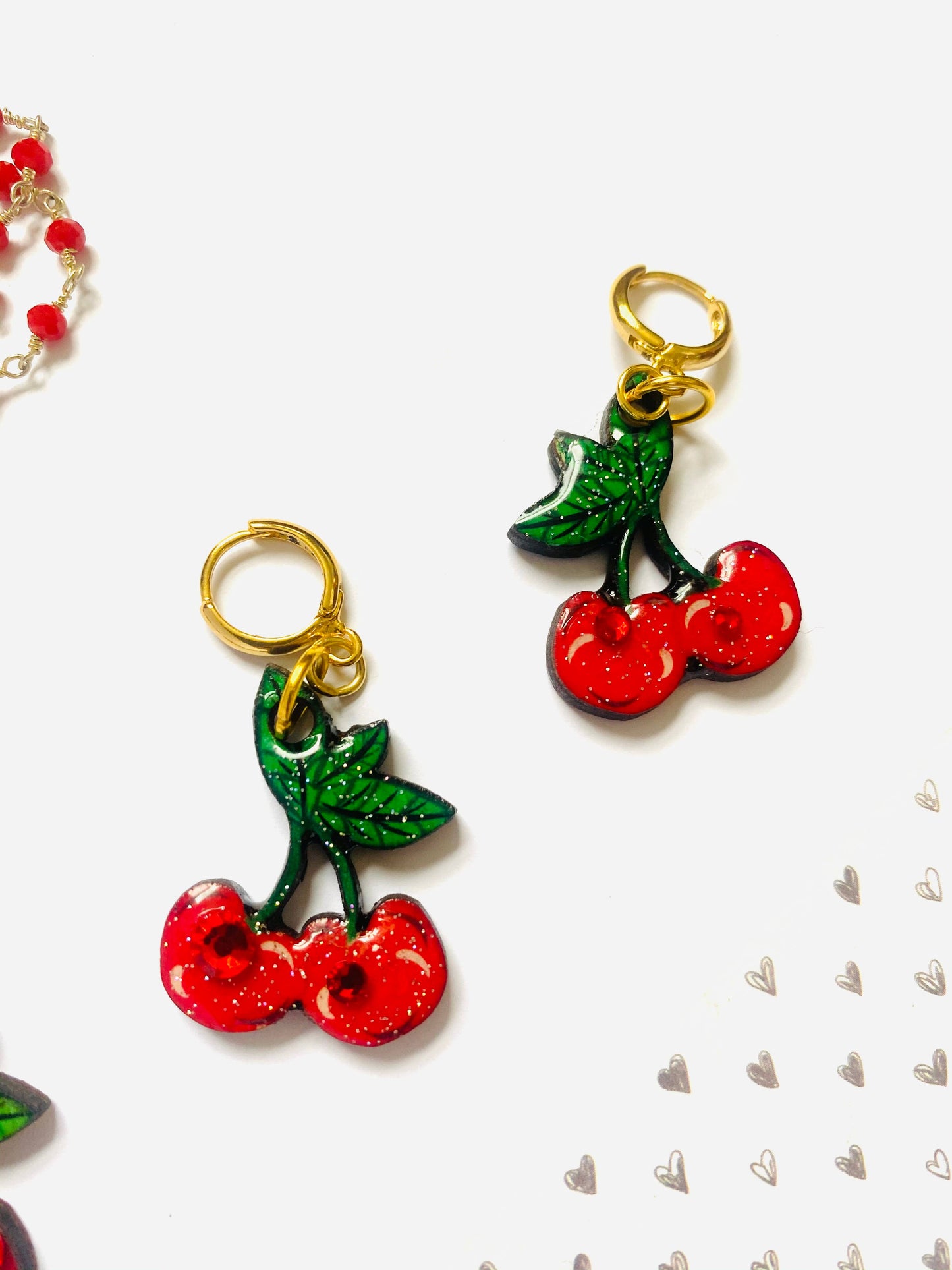 Retro Cherry Earrings by Rosie Rose Parker-1