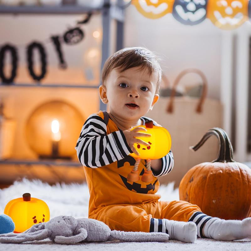 Night Light for Kids Lamp,Soft Silicone Cute Pumpkin Night Light, Dimmable LED Warm Lamp for Room,Halloween Christmas Easter Funny Gifts for Women and Kids,Funny Bedroom Decor Cute Room Decor Toy