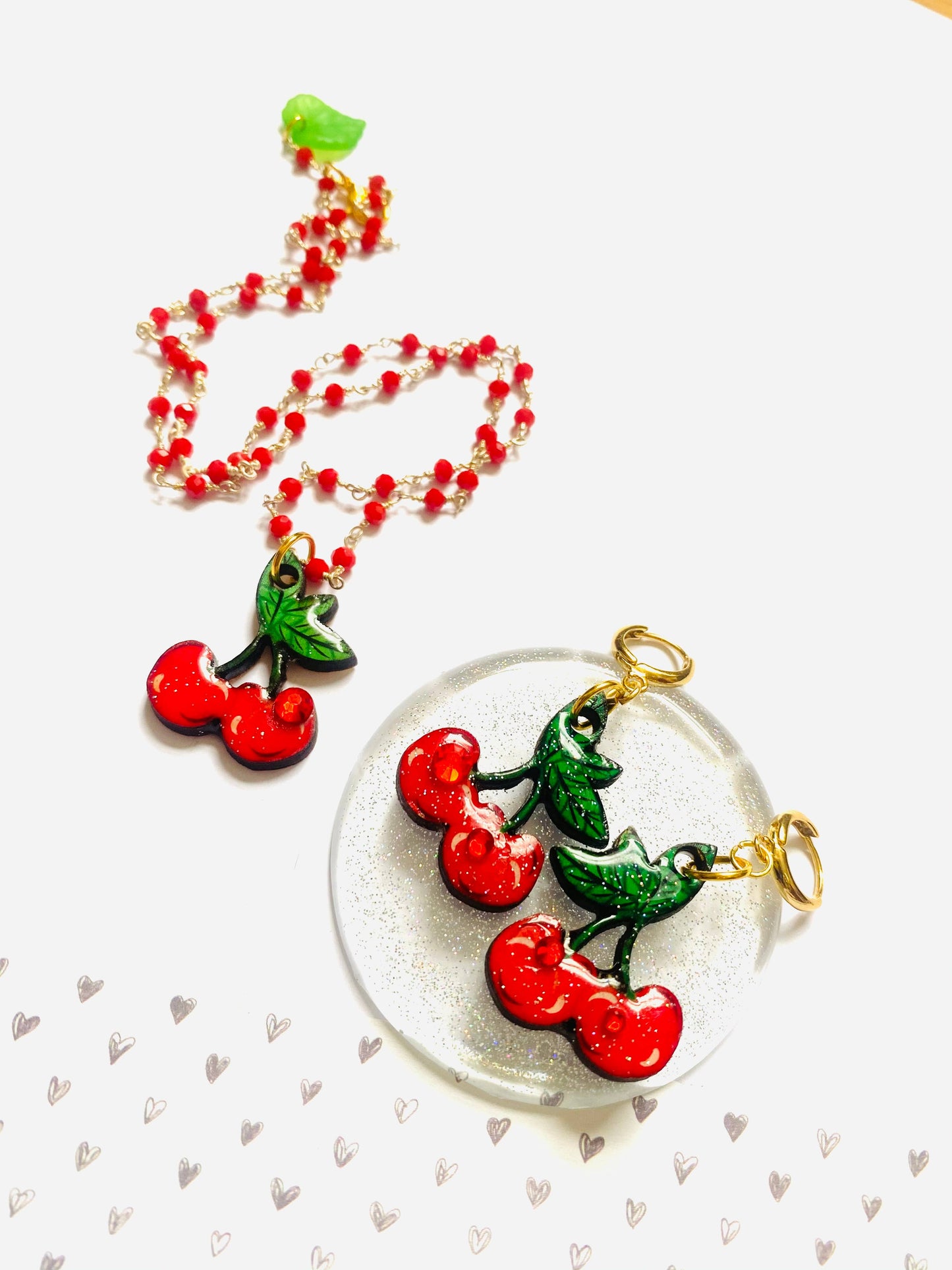 Retro Cherry Earrings by Rosie Rose Parker-4