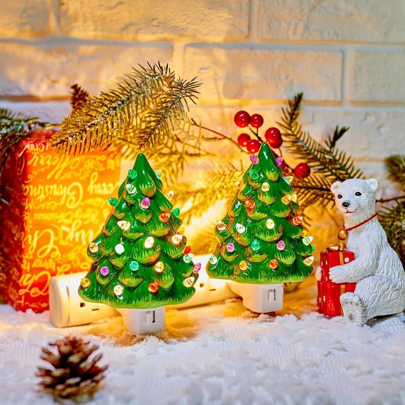 Christmas Tree Lights Lamps Christmas Decoration Night Lights Bedside Lamps Socket Night Lights Holiday Gifts Christmas Gifts