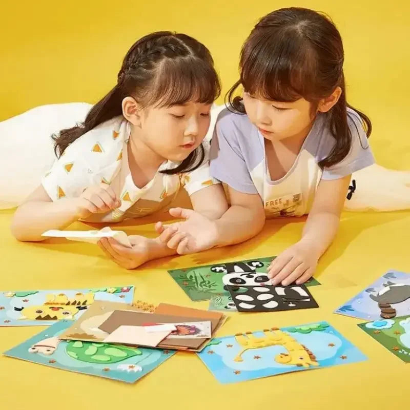 Cartoon Eva Sticker Toys Children'S Puzzle Cartoon Colorful Sticker Set Early Childhood Education Diy Handmade Sticker Set