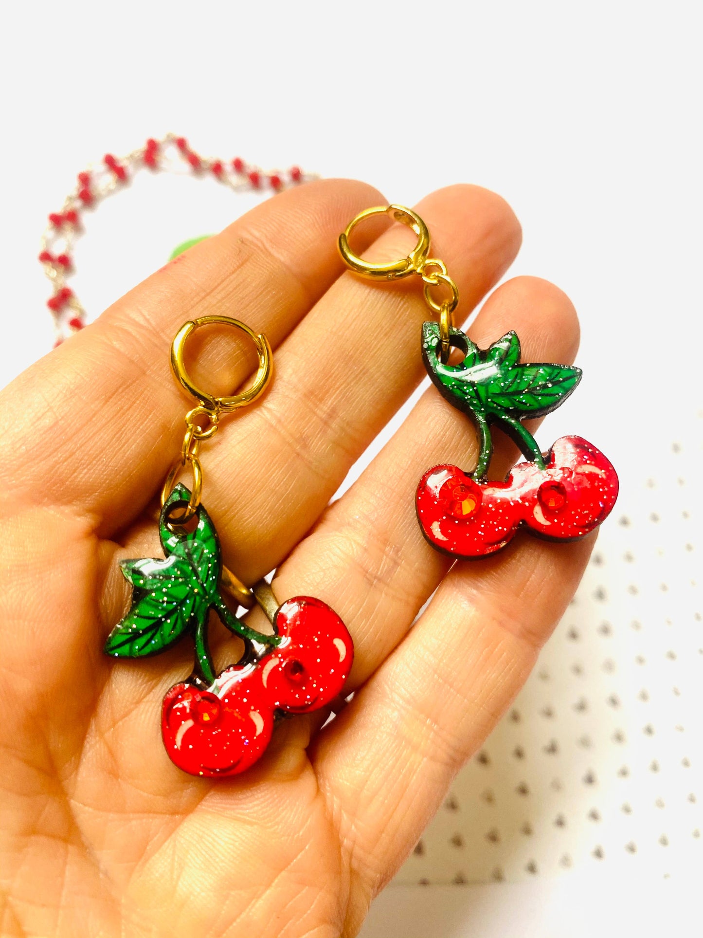 Retro Cherry Earrings by Rosie Rose Parker-3