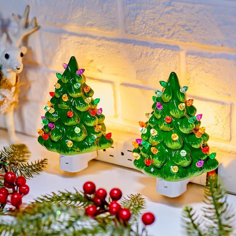 Christmas Tree Lights Lamps Christmas Decoration Night Lights Bedside Lamps Socket Night Lights Holiday Gifts Christmas Gifts