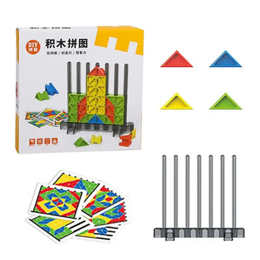 3D Puzzle Jigsaw Tangram Brain Teasers Toy Tangram Jigsaw Shapes Puzzle Card Game Learning Educational Toys for Children