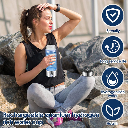 Hydrogen Water Bottle, Portable, Non-Slip, and Good Sealing, 360Ml, Plastic